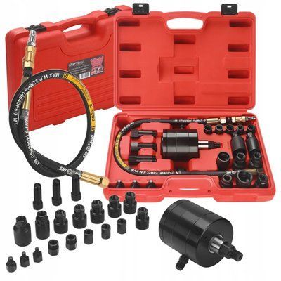 Знімач пневматичний форсунок BOSCH SIMENS DELPHI DENSO 21 од. з перехідниками М8-M31 Kraft Dele KD12533 Знімач дизельних форсунок KD12533 фото