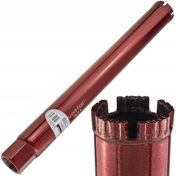 Коронка алмазна по бетону 52 MM 1 -1/4 450 мм VORFAL V04563 V04563. фото