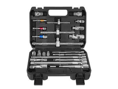Комплект подовжувачів і карданів , 25 штук, 1/4" 3/8" 1/2" GEKO G10173 G10173 фото