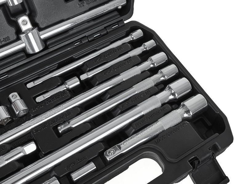 Комплект подовжувачів і карданів , 25 штук, 1/4" 3/8" 1/2" GEKO G10173 G10173 фото